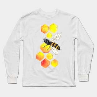 Cute Honey bees - Watercolor Long Sleeve T-Shirt